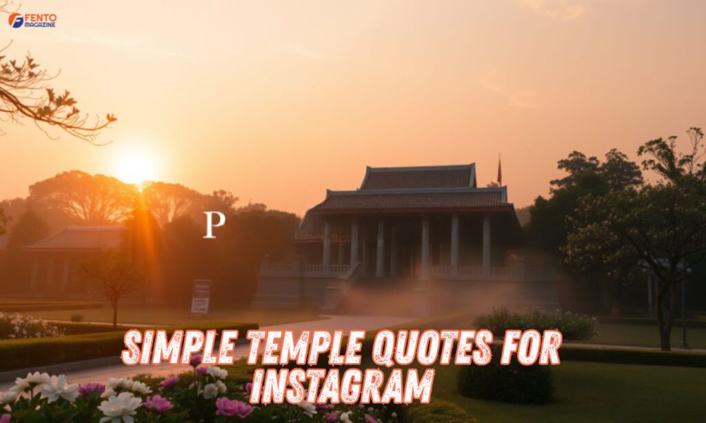 Simple Temple Quotes for Instagram
